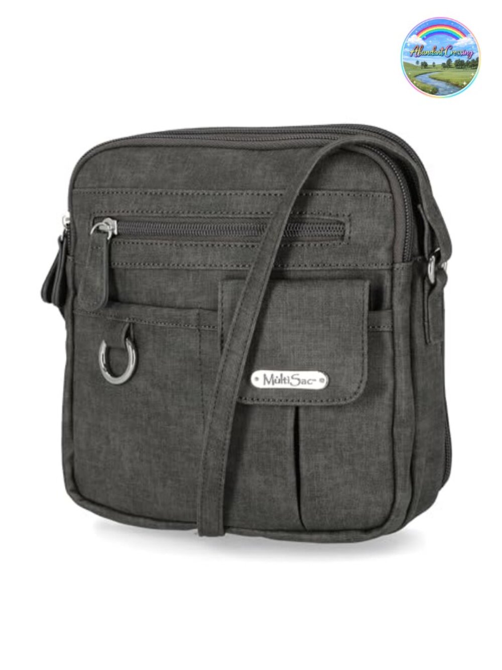Vegan Leather Mini Crossbody Bag Zip Around Organizational Travel Purse